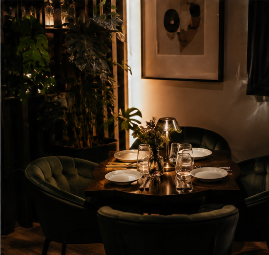 Private event table at Green Caffe After Dark